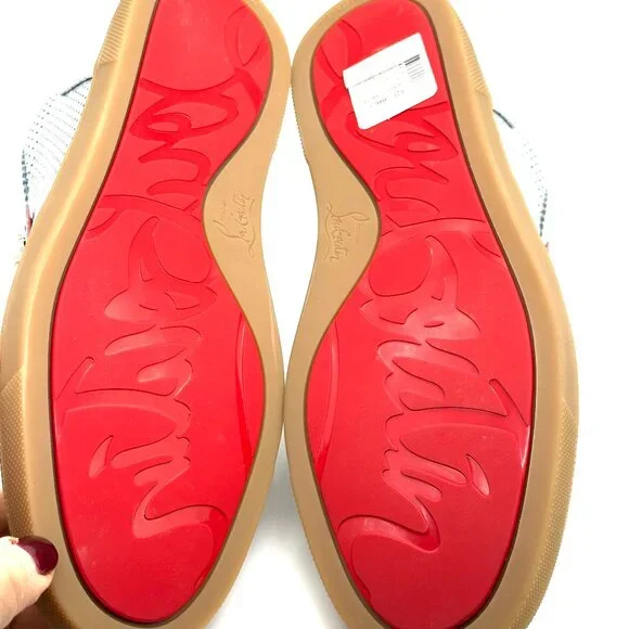 Christian Louboutin TUTTI RUI Donna Perforated Leather Sneakers Flat Shoes - Picture 14 of 16